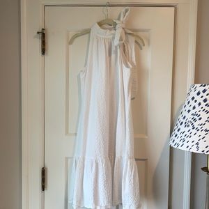 Vineyard Vines white seersucker midi dress